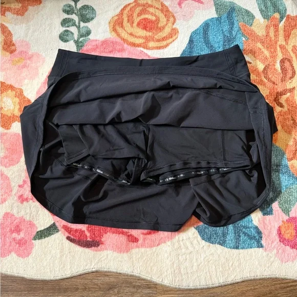 Lululemon Pace Rival Mid-Rise Black Skort size 10 - Picture 2 of 6